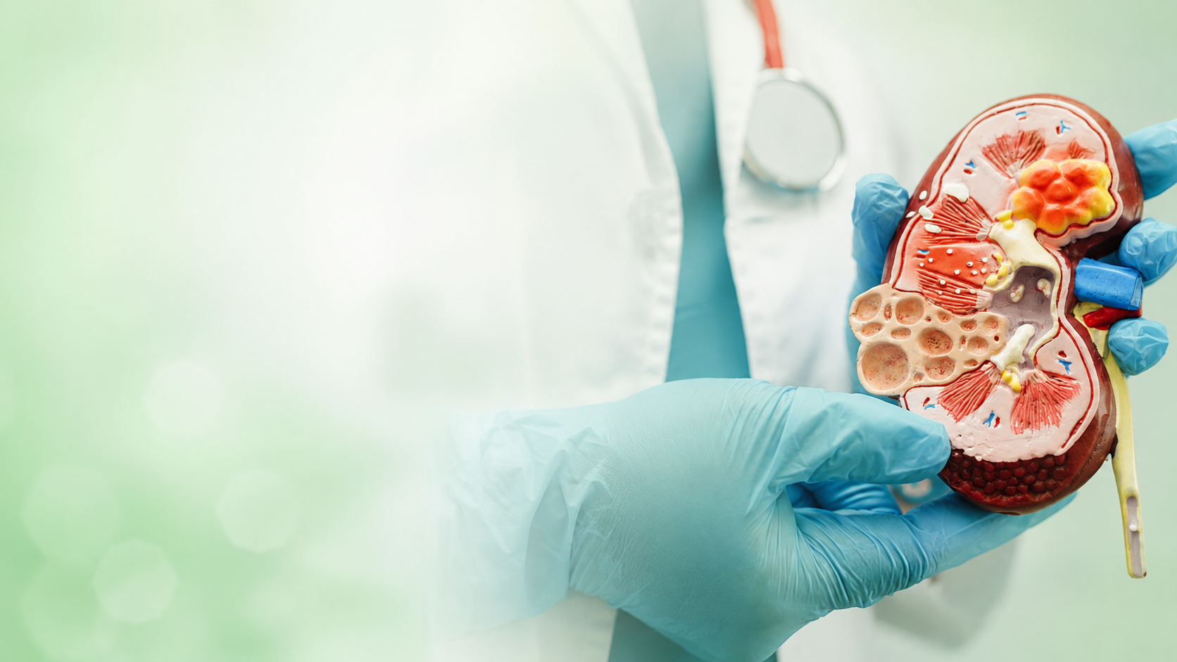 A patient in conversation with a kidney care clinician