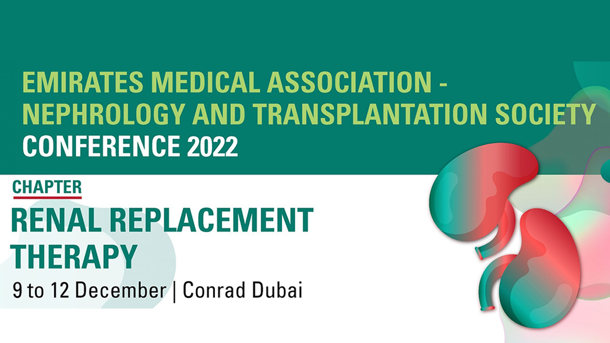 EMANT Renal Replacement Therapy Conference 2022, 9 to 11 December 2022, Conrad Dubai: EMANT congress key visual